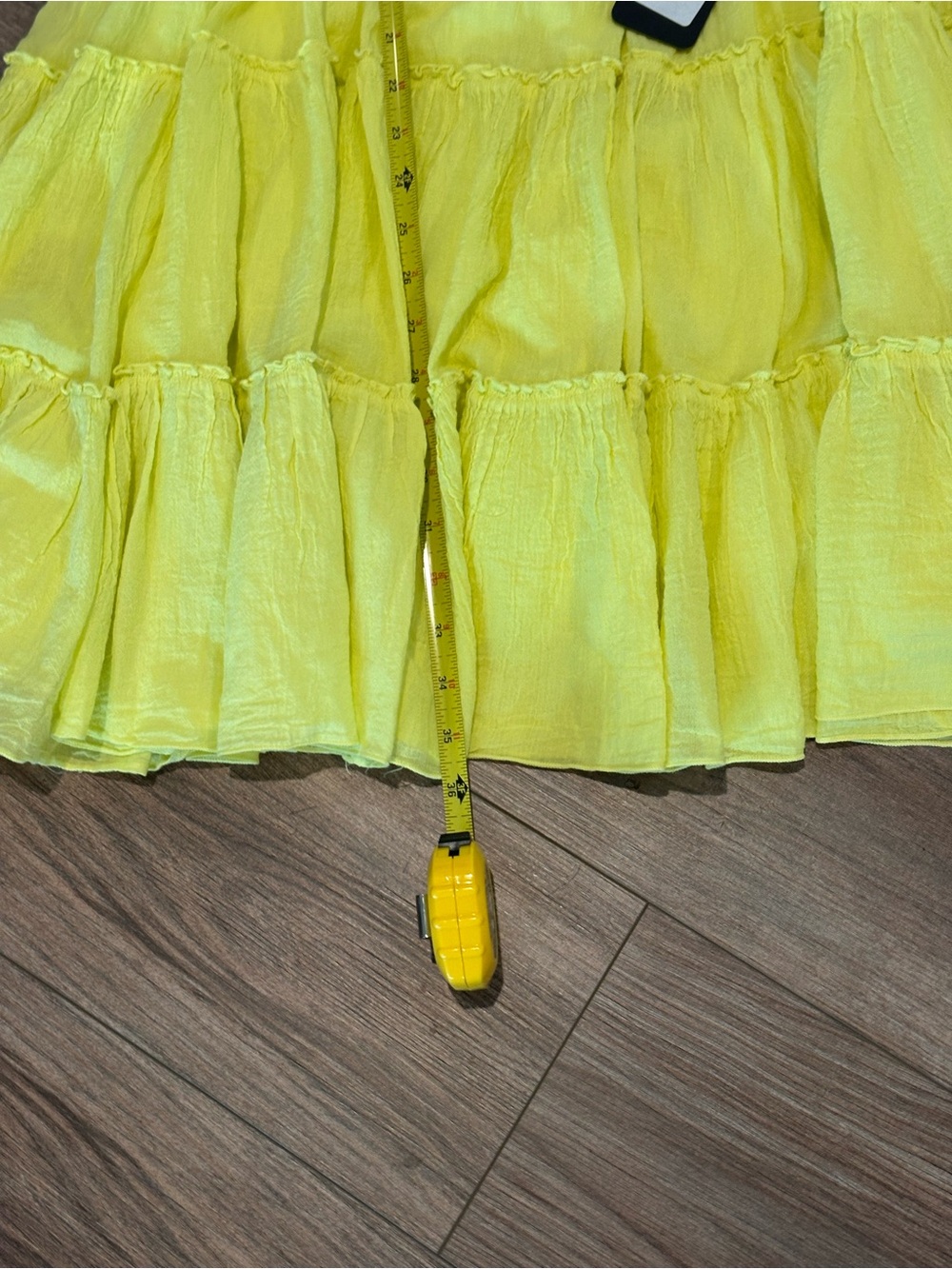 NWT! Anthropologie Devotion Semele Mini Yellow Tiered Dress Size Medium - Picture 12 of 13